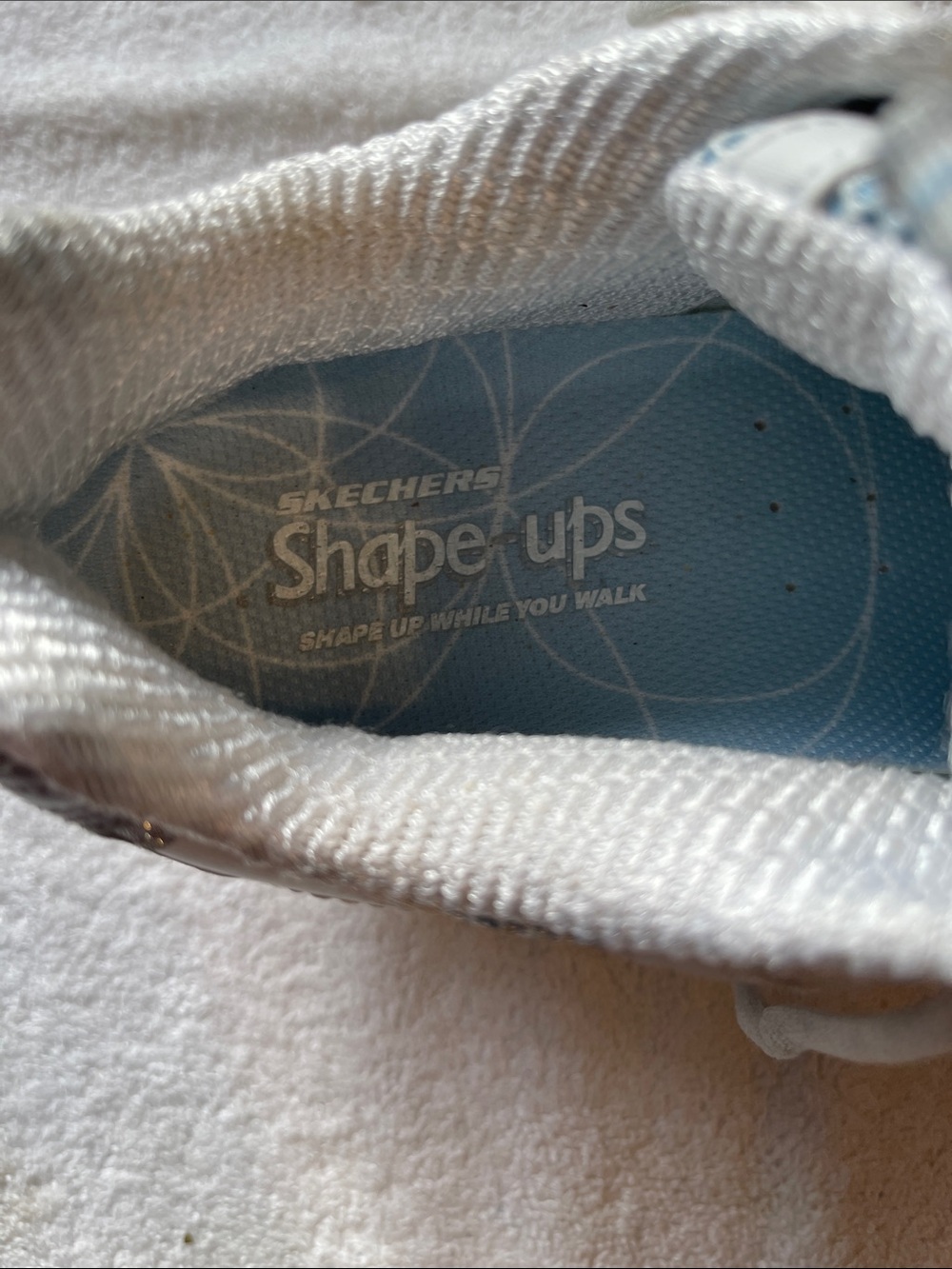 Skechers Shape-Up-Jump Start Walking Sneaker White/Blue/Gray size 6 - Picture 6 of 7